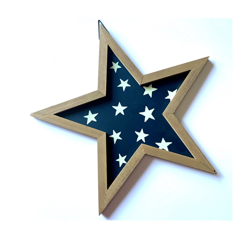 New Star Sign Wall Art Frame Fourth of July Decor